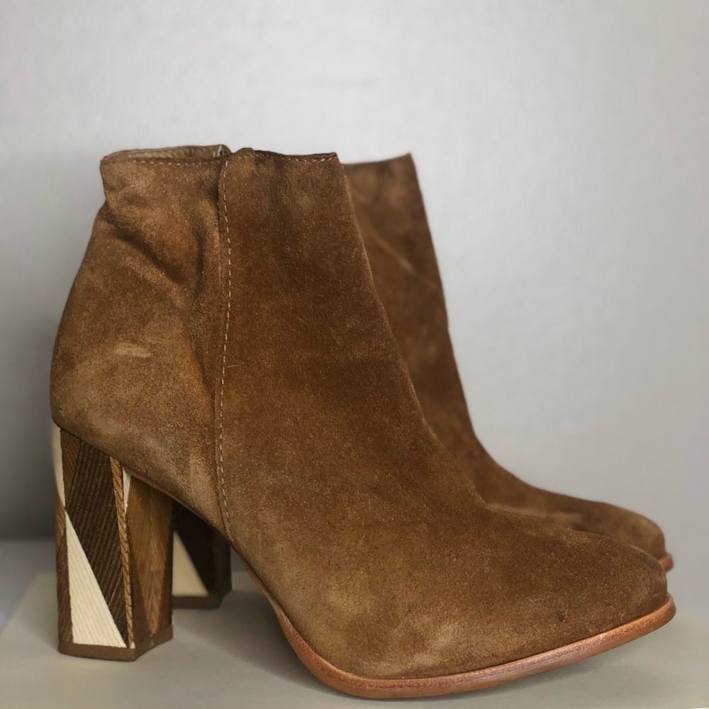 Matisse Jigsaw Heel Booties (camel)